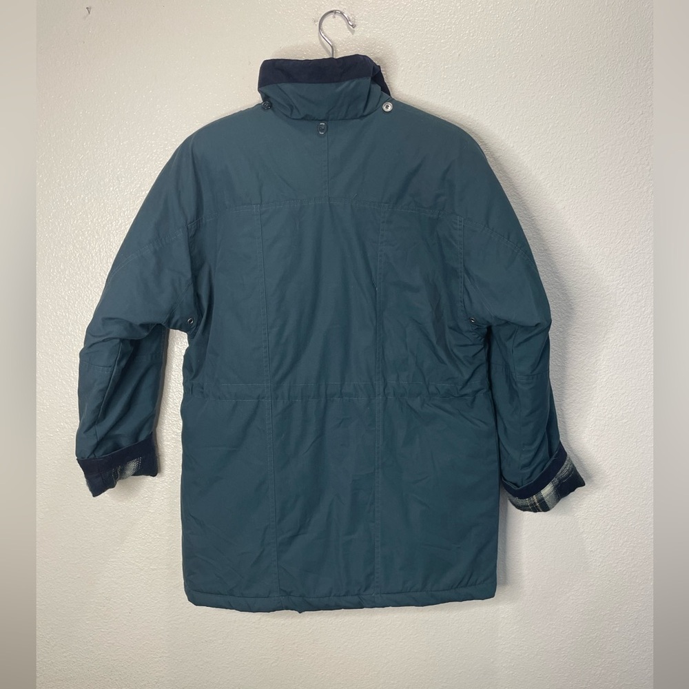 Vintage 90s Basic Editions Green Jacket With Navy… - image 3
